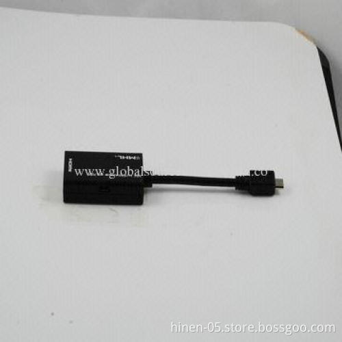 MHL to HDMI Adapter with RCP, Supports 720P/60Hz, 1,080i/60Hz, 1,080P/24/30/60Hz HDMI Resolution